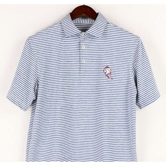 Vineyard Vines NY Mets Performance Golf Polo Shirt Mens Small Blue Striped - Picture 2 of 9